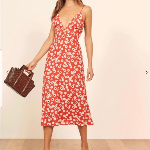 Reformation Dresses | Reformation Montague Midi Dress Daisy Print 8